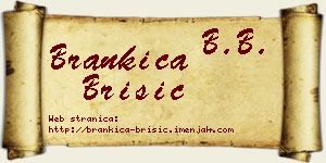 Brankica Brisić vizit kartica